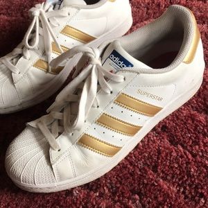 Gold Adidas Superstars